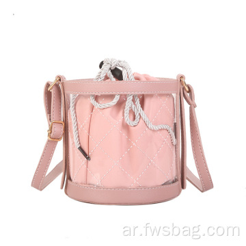 2022 تصميم جديد لينة من رسول الرسائل الرباطية الشفافة PVC Candy Jelly Sling Bag